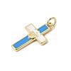 Brass Enamel Pendants KK-CBAA41C-02G-2