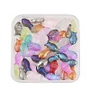 50Pcs 5 Colors Transparent Spray Painted Glass Beads GLAA-FP0001-41-5