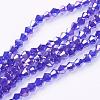 Faceted Bicone Glass Bead Strands X-EGLA-S056-05-1