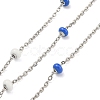 304 Stainless Steel Enamel Link Chains AJEW-Z028-09P-03-1