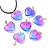 Two Tone Transparent Glass Pendants GLAA-YW0003-02B-4