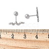 304 Stainless Steel Stud Earrings for Women EJEW-E603-02P-2