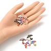 10Pcs 5 Colors Alloy Enamel Pendants FIND-YW0003-30-4