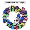 5 Strands Handmade Polymer Clay Beads CLAY-SC0001-45A-2