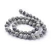 Natural Map Stone/Picasso Stone/Picasso Jasper Beads Strands G-G047-8mm-5