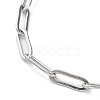 Non-Tarnish 304 Stainless Steel Paperclip Chain Necklace NJEW-D045-14P-2
