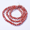 Electroplate Opaque Solid Color Glass Beads Strands EGLA-A034-P4mm-C01-2