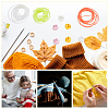 6Pcs 3 Colors Oval 2-Hole Plastic POM Cord Locks FIND-OC0003-23B-6