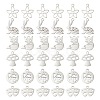 DICOSMETIC 36Pcs 6 Style 201 Stainless Steel Charms STAS-DC0006-30-1