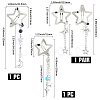 4Pcs 4 Styles Star Alloy Snap Hair Clips PHAR-CY0001-06-2