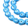Handmade Evil Eye Lampwork Beads Strands LAMP-N029-010F-3