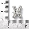 Brass Micro Pave Cubic Zirconia Letter Links KK-I717-04X-P-3