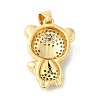 Rack Plating Brass Pave Cubic Zirconia Pendants KK-R144-16G-3