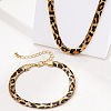 Alloy Leopard Print Snake Chain Necklaces & Bracelets Sets FS-WGE503A-01-5