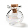 Lucky Bag Shape Glass Cork Bottles Ornament AJEW-A039-02K-1