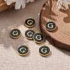 Golden Plated Alloy Charms LS-ENAM-S118-02G-5