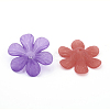 Mixed Color Transparent Frosted Acrylic Flower Beads X-PAF154Y-2