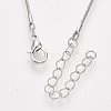 Brass Round Snake Chain Necklace Making X-MAK-T006-11A-P-2