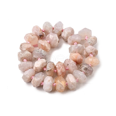 Natural Cherry Blossom Agate Beads Strands G-K195-04A-1