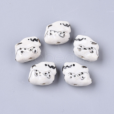 Handmade Bunny Porcelain Beads X-PORC-N004-97-1