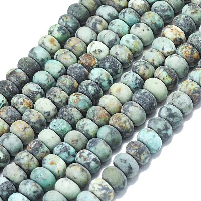 Natural African Turquoise(Jasper) Beads Strands G-P575-A20-8x5mm-1