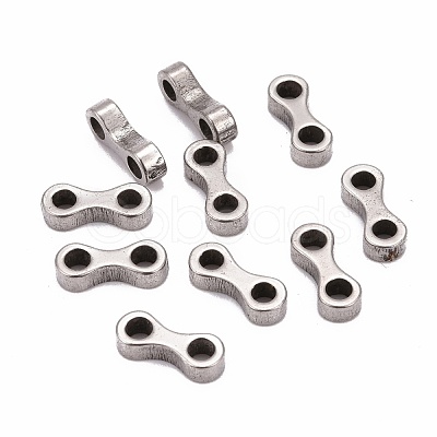 Tarnish Resistant 201 Stainless Steel Bead Spacer Bars STAS-R064-41-1