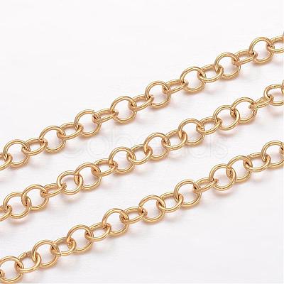 Ion Plating(IP) 304 Stainless Steel Rolo Chains CHS-K004-17G-0.6mm-1