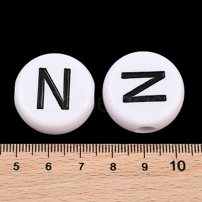 Opaque White Acrylic European Beads AC-CBA3BDD-01N-1