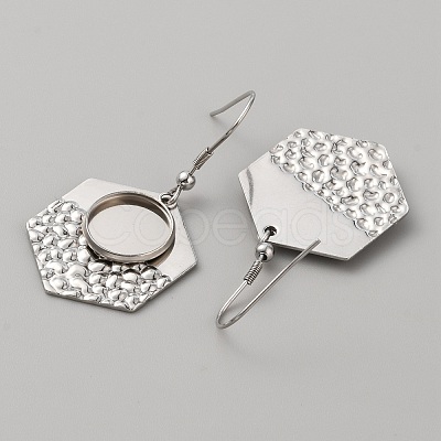 304 Stainless Steel Geometric Dangle Earring Settings FIND-WH0032-74P-04-1