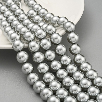 Glass Pearl Beads Strands HY-G002-01F-04-1