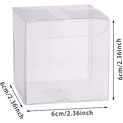 Transparent Plastic PET Box Gift Packaging LS-CON-WH0052-6x6cm-1