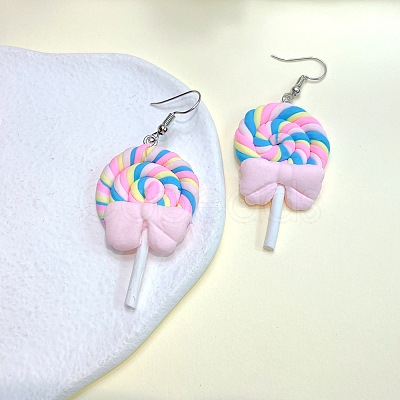 Alloy Polymer Clay Dangle Earrings FS-WG86A62-13-1
