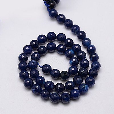 Natural Agate Beads Strand G-G580-8mm-02-1