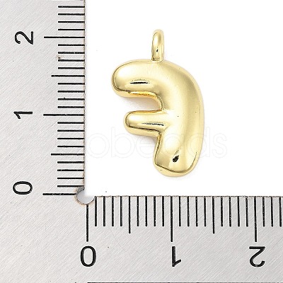 Rack Plating Brass Balloon Letter Pendants KK-C050-01G-F-1