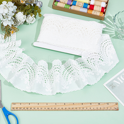 5Yards Flower Pattern Cotton Lace Ribbon OCOR-MA0001-71-1