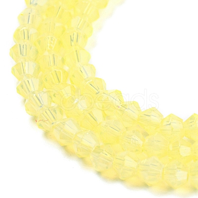 Baking Paint Transparent Glass Beads Strands DGLA-F029-J2mm-06-1