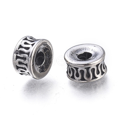 304 Stainless Steel Beads STAS-F243-02AS-1
