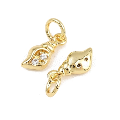 Brass Micro Pave Cubic Zirconia Pendants KK-A269-02B-G-1