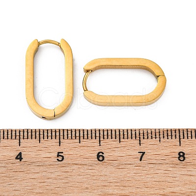 PVD Vacuum Plating 304 Stainless Steel Huggie Hoop Earrings STAS-S103-21G-1
