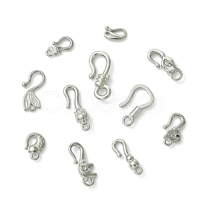 11Pcs 11 Styles 304 Stainless Steel Hook Clasps STAS-CJ0003-39P-1