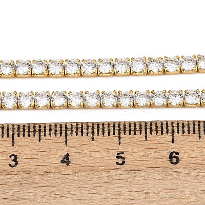925 Sterling Silver Clear Cubic Zirconia Chains STER-C016-02B-G02-1