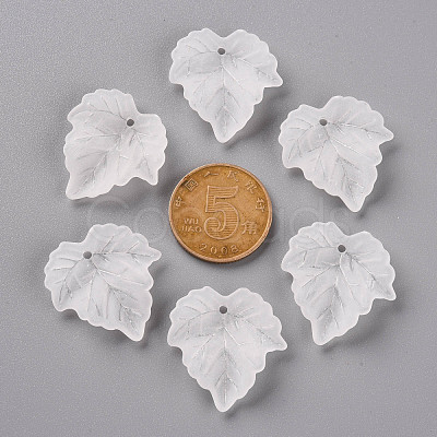 Autumn Theme Transparent Frosted Acrylic Pendants PAF002Y-14-1