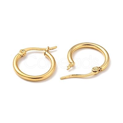 PVD Vacuum Plating 201 Stainless Steel Hoop Earrings for Women LS-EJEW-G260-02D-G-1