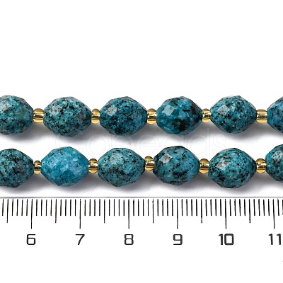 Natural Sesame Jasper Dyed Beads Strands G-D305-B02-01-1