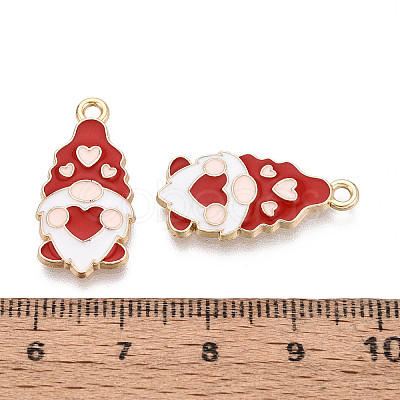 Christmas Alloy Enamel Pendants X-ENAM-T024-21A-G-1
