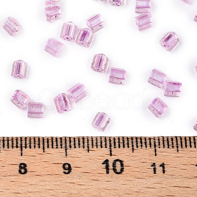 6/0 Transparent Inside Colours Glass Seed Beads SEED-N006-003H-1