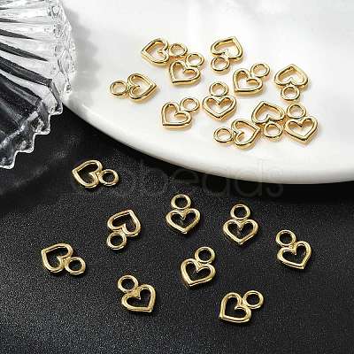 SHEGRACE Brass Heart Charms XGR0161G-100G-1