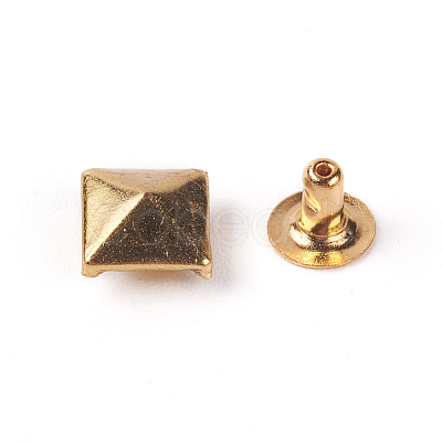 Brass Rivet Studs KK-WH0033-25G-1