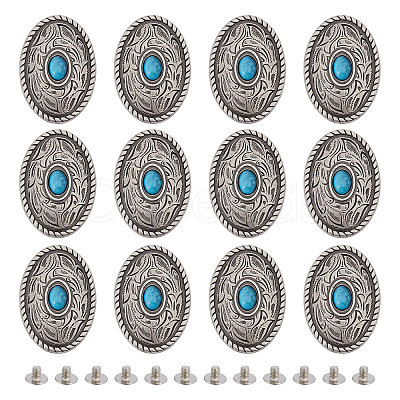 12 Sets Alloy Decorative Rivets BUTT-FH0001-013A-1