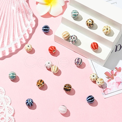 20Pcs Handmade Porcelain Beads PORC-YW0001-39A-1